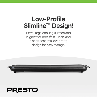 Presto 22" Slimline Griddle with Removable Handles and Ceramic Nonstick Surface - VMInnovations