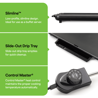 Presto 22" Slimline Griddle with Removable Handles and Ceramic Nonstick Surface - VMInnovations