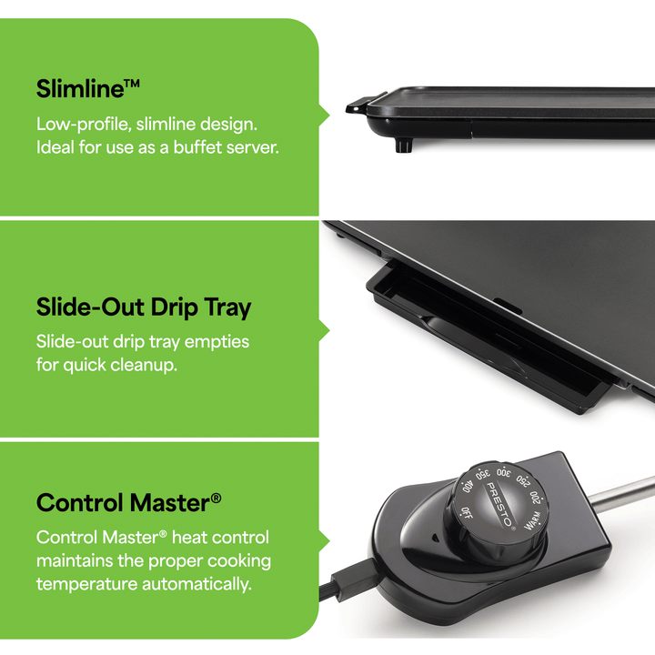 Presto 22" Griddle w/Removable Handles & Ceramic Nonstick Surface (Open Box)