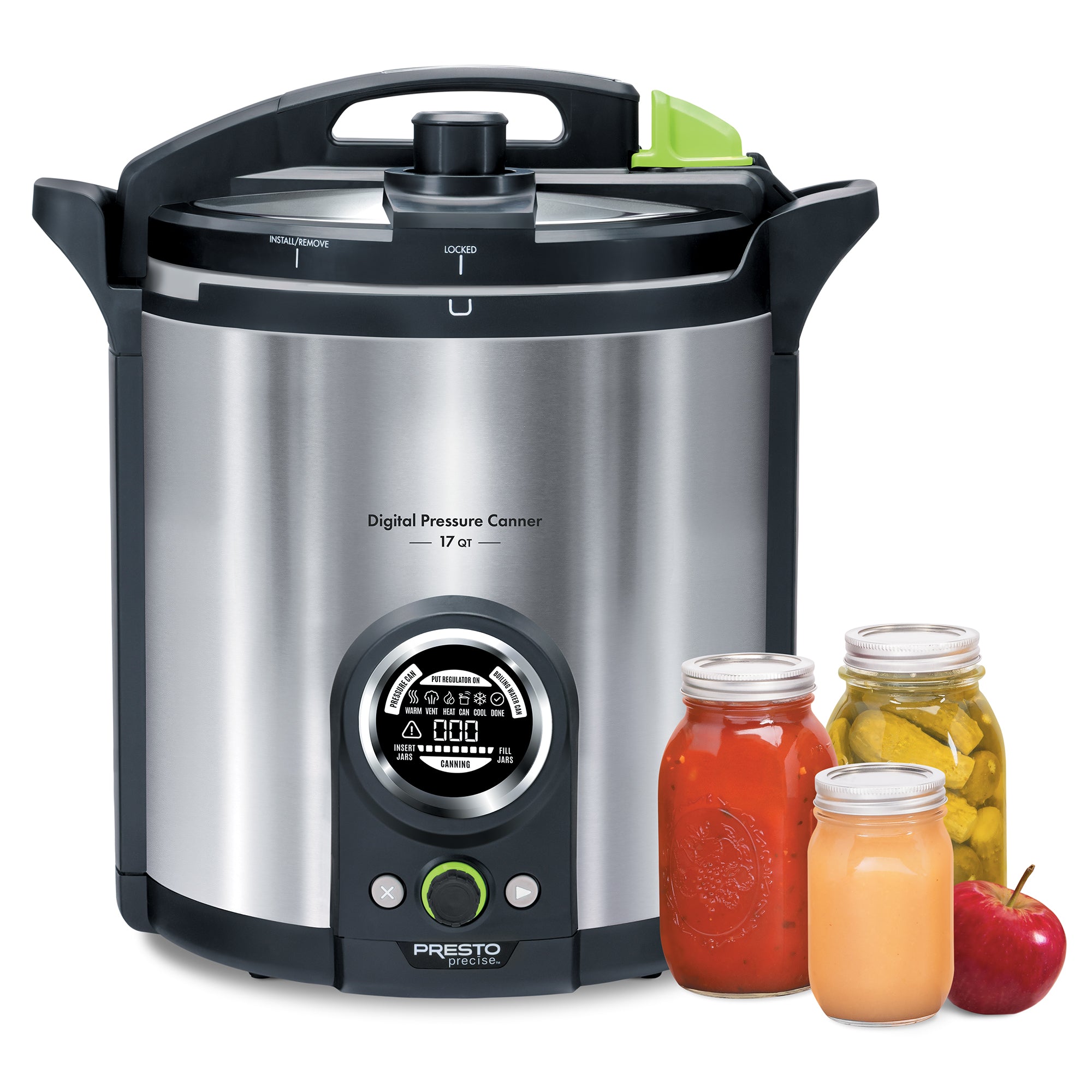Presto Precise 02152 17 Qt Electric Pressure Canner, Stainless Steel, Silver - VMInnovations