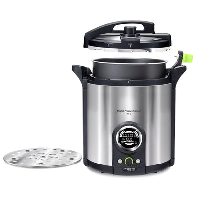Presto Precise 02152 17 Qt Electric Pressure Canner, Stainless Steel, Silver - VMInnovations