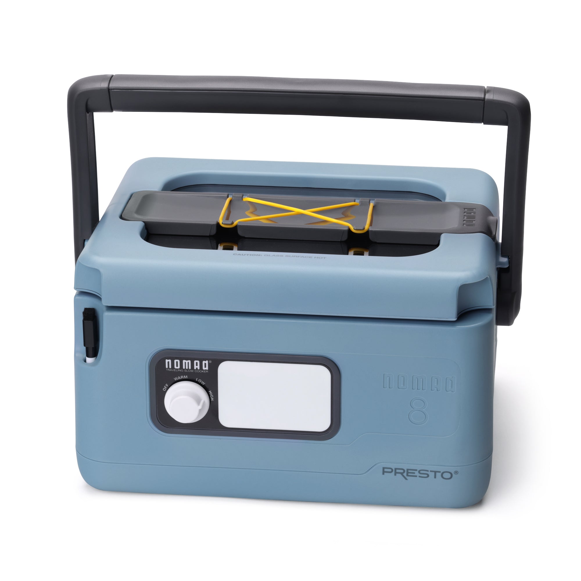 Presto 06017 8 Quart Nomad Portable Electric Slow Cooker with Locking Lid, Blue - VMInnovations