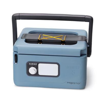 Presto 06017 8 Quart Nomad Portable Electric Slow Cooker with Locking Lid, Blue - VMInnovations