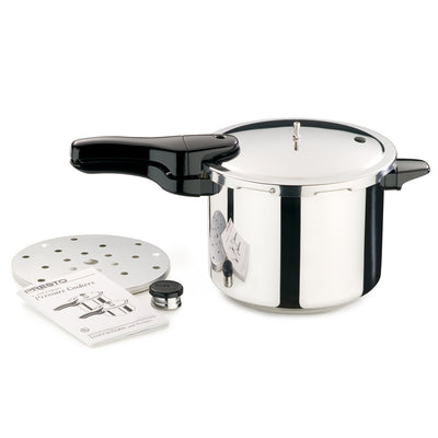 Presto 6 Quart Stainless Steel Pressure Cooker, Tri Clad Base, Silver (Used) - VMInnovations