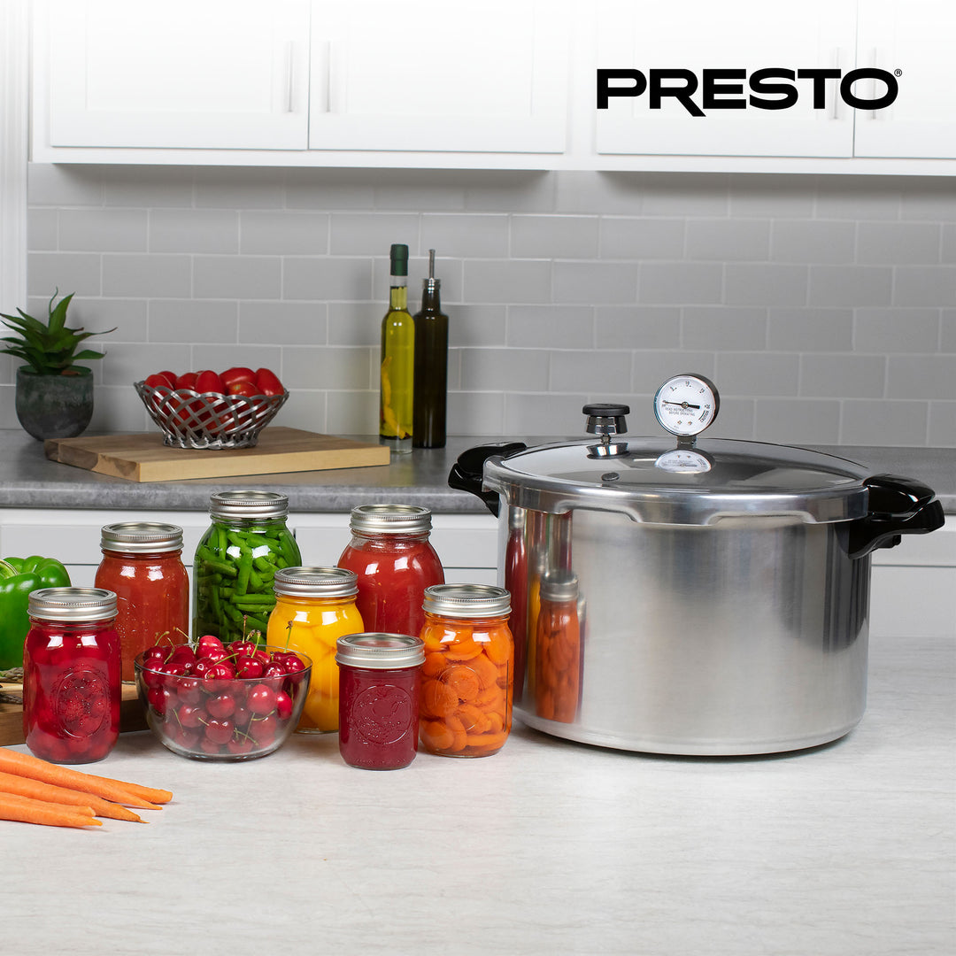 Presto 01755 16 Qt Pressure & Boil Canner, Cooker with Gauge, Aluminum, Silver