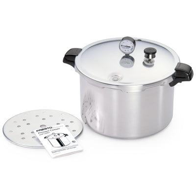 Presto 16 Qt Pressure & Boil Canner, Cooker w/Gauge, Aluminum, Silver (Open Box) - VMInnovations