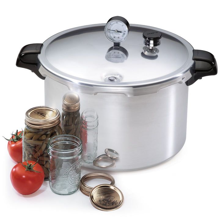 Presto 01755 16 Qt Pressure & Boil Canner, Cooker with Gauge, Aluminum, Silver