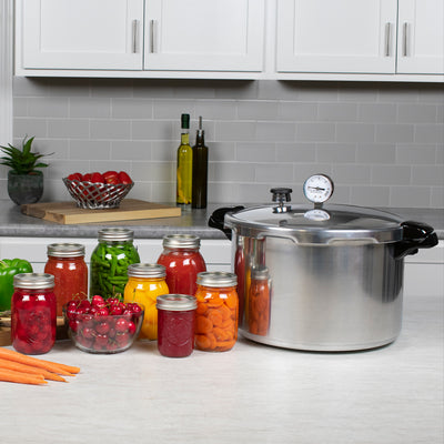 Presto 16 Qt Pressure & Boil Canner, Cooker w/Gauge, Aluminum, Silver (Open Box) - VMInnovations