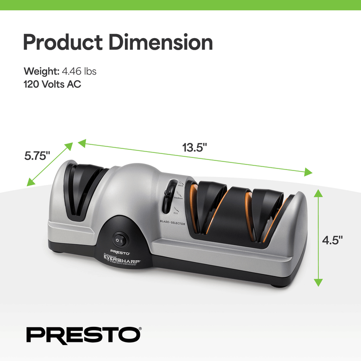Presto Professional EverSharp Electric Knife Sharpener with 3-Stages (Open Box)