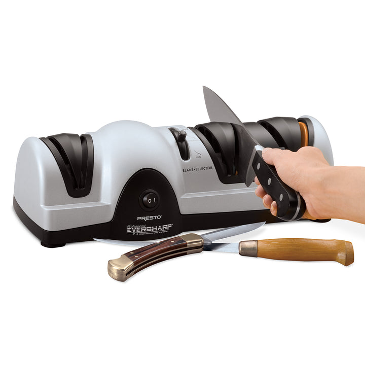 Presto Professional EverSharp Electric Knife Sharpener with 3-Stages (Open Box)