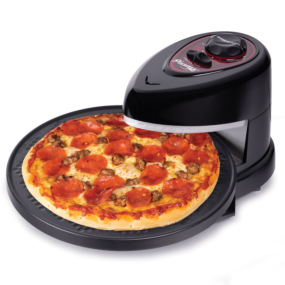 Presto Pizzazz Plus Rotating Pizza Oven, Bake 7-12" Pizzas, Wings, Rolls & More