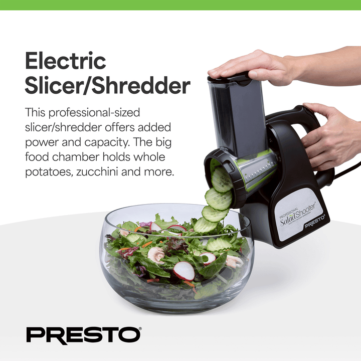Presto Professional SaladShooter Electric Slicer, Shredder and Vegetable Grater