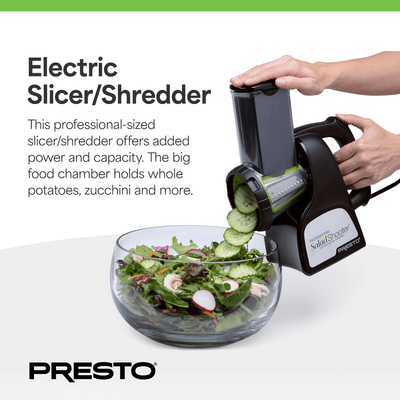 Presto Professional SaladShooter Electric Slicer, Shredder and Vegetable Grater - VMInnovations