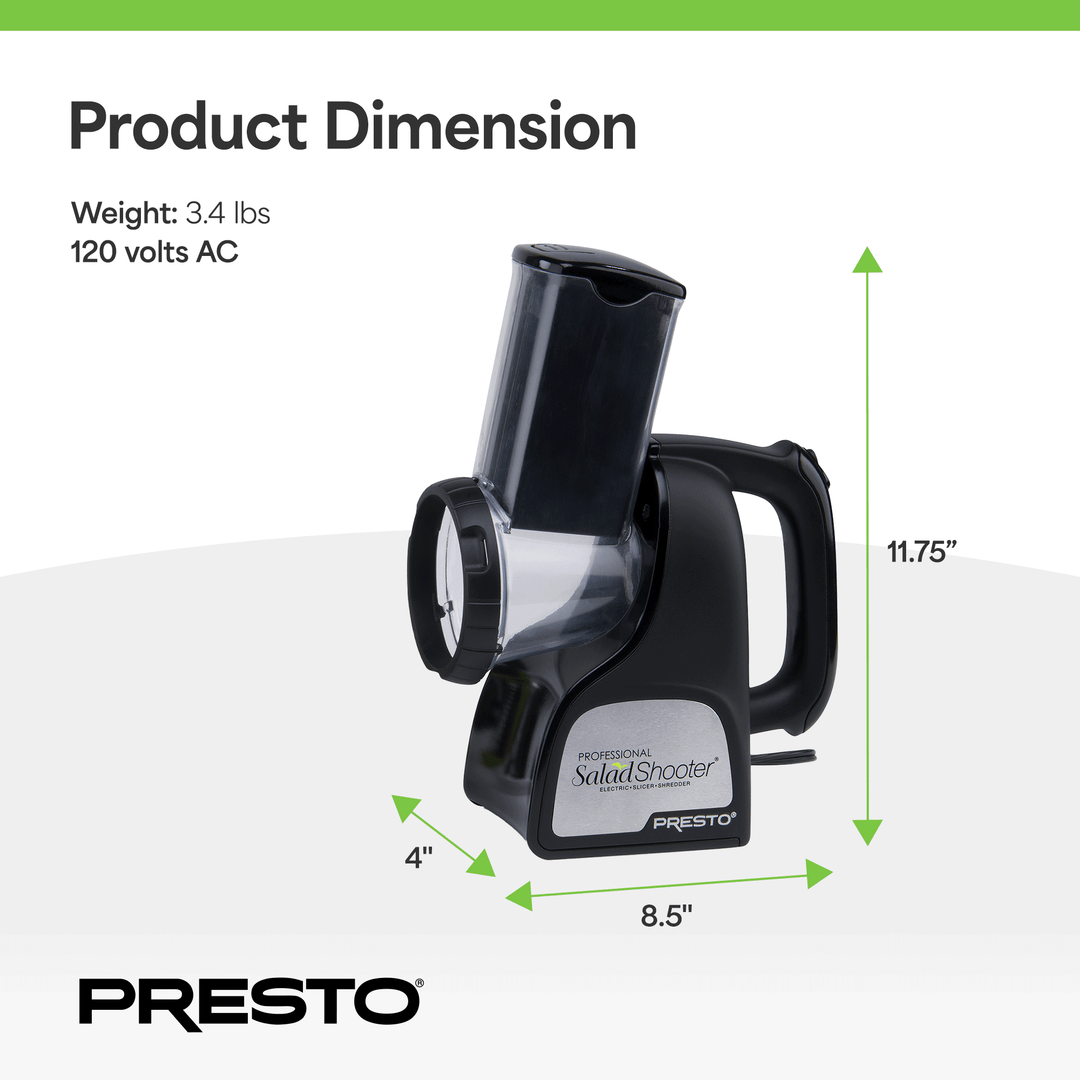 Presto Professional SaladShooter Electric Slicer, Shredder and Vegetable Grater