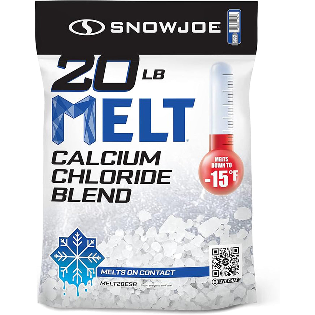 Snow Joe 2 Pack Calcium Chloride Ice Melt Snow Removal, 20 Lbs, Blue, MELT20ESB
