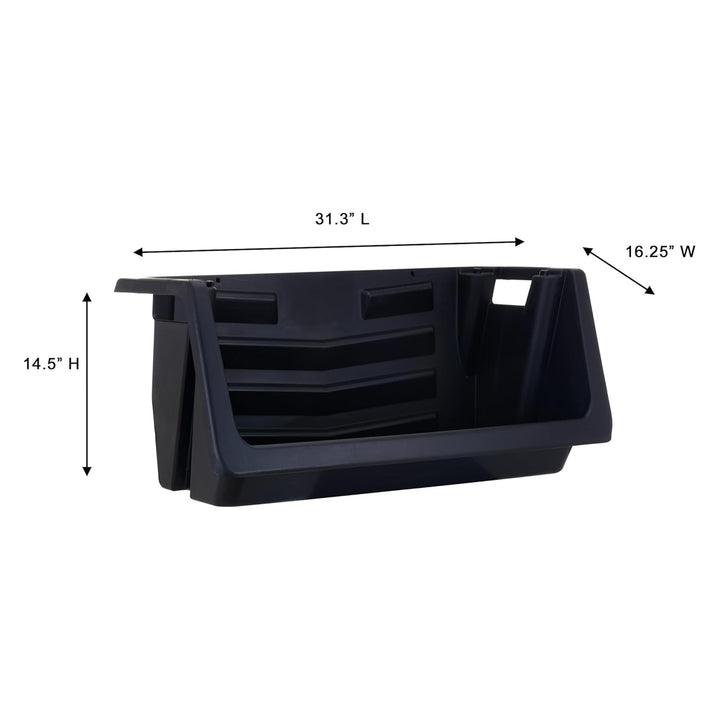 Mighty Tuff 3PK Nesting Stackable Bins Heavy Duty Space Saving Storage(Open Box)