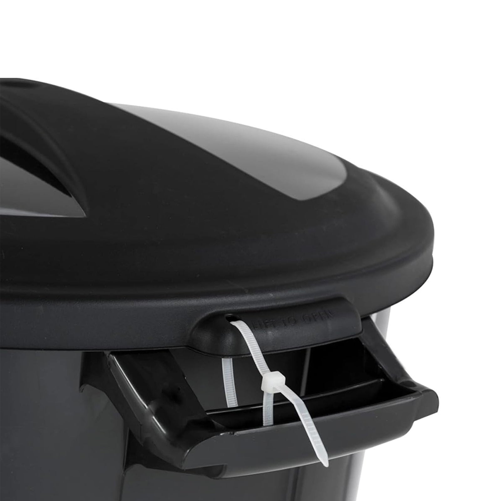 United Solutions 2 Pack 32 Gal Outdoor Garbage Trash Bins, Lids, Handles, Black - VMInnovations