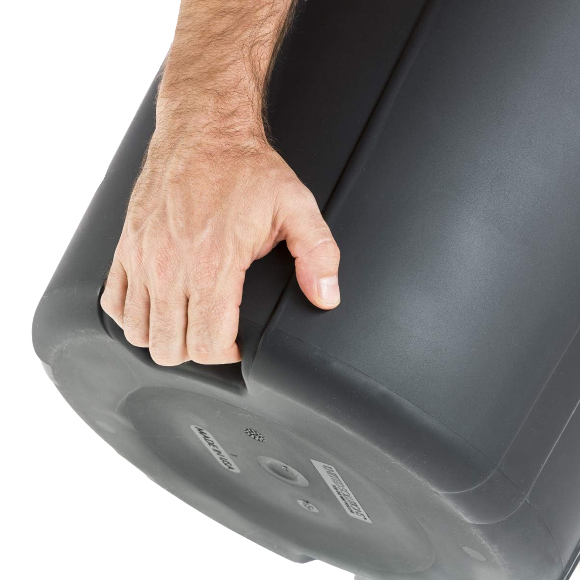 United Solutions 2 Pack 32 Gal Outdoor Garbage Trash Bins, Lids, Handles, Black - VMInnovations