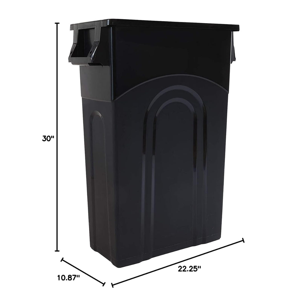 United Solutions 2 Pack 23 Gal Kitchen Trash Can Garbage Bins, Highboy, Black