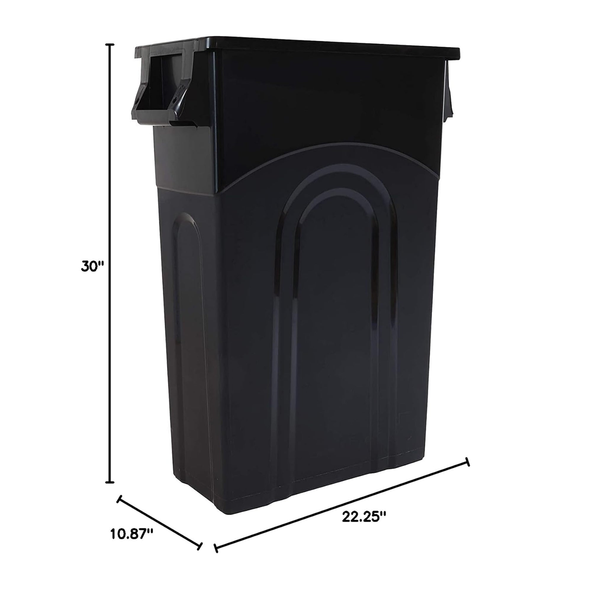 United Solutions 2 Pack 23 Gal Kitchen Garbage Bins, Highboy, Black (Open Box) - VMInnovations