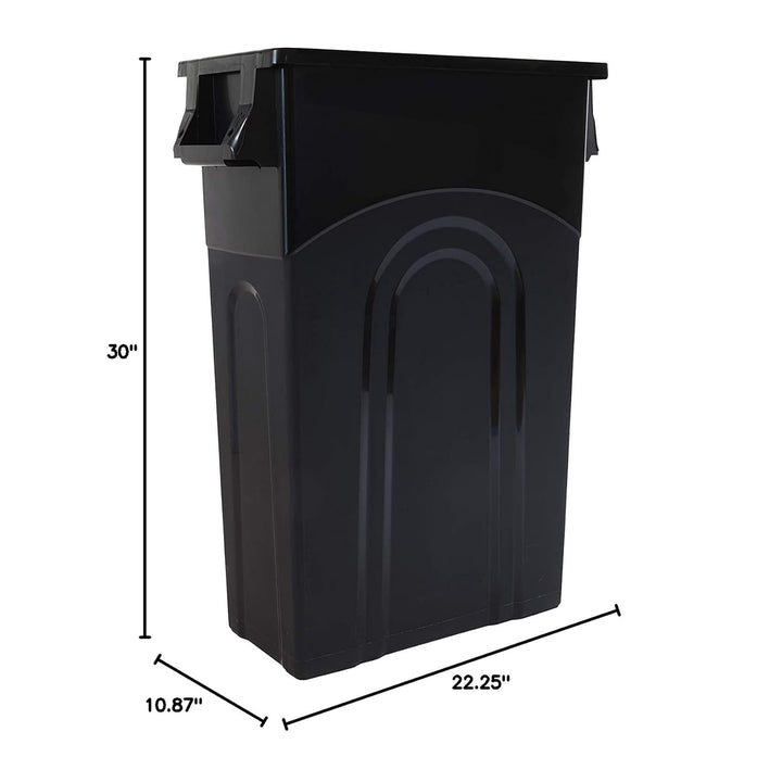 United Solutions 2 Pack 23 Gal Kitchen Garbage Bins, Highboy, Black (Open Box)