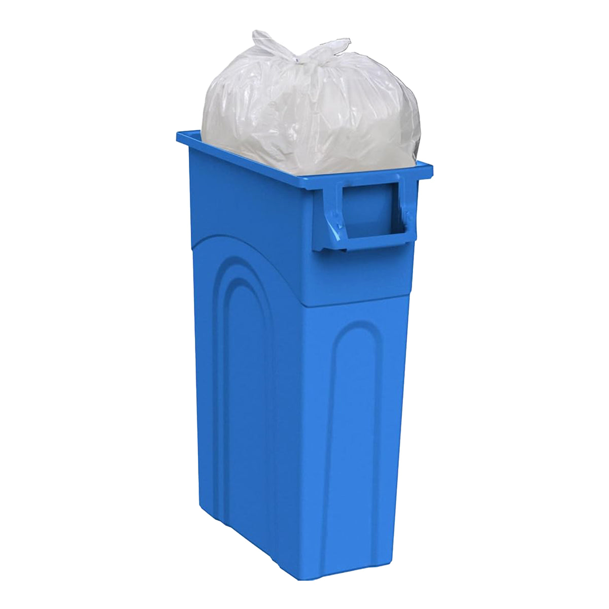 United Solutions 2 Pack 23 Gal Kitchen Garbage Bins, Highboy, Blue(Open Box)