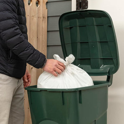 United Solutions 2 Pack 32 Gal Outdoor Trash Bins ECOSolution, Green (Open Box) - VMInnovations