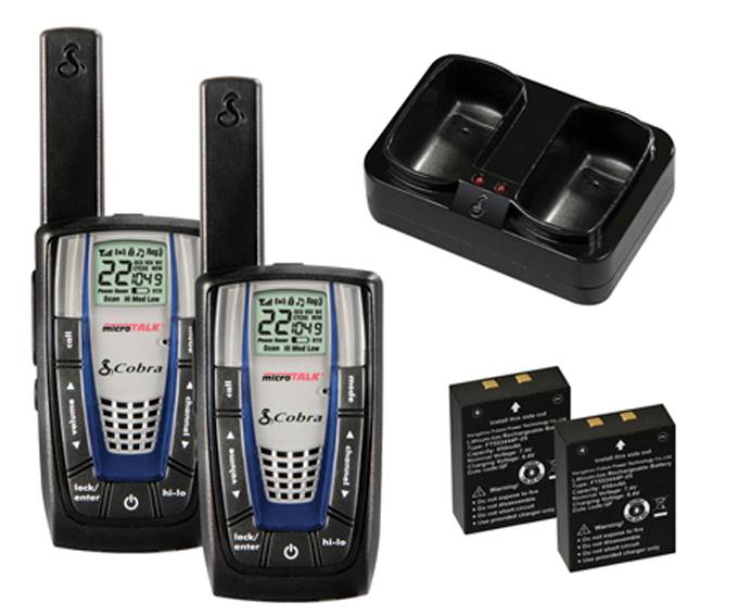 2) COBRA CXR875 30 Mile 22 Channel FRS/ GMRS Walkie Talkie 2-Way Radios