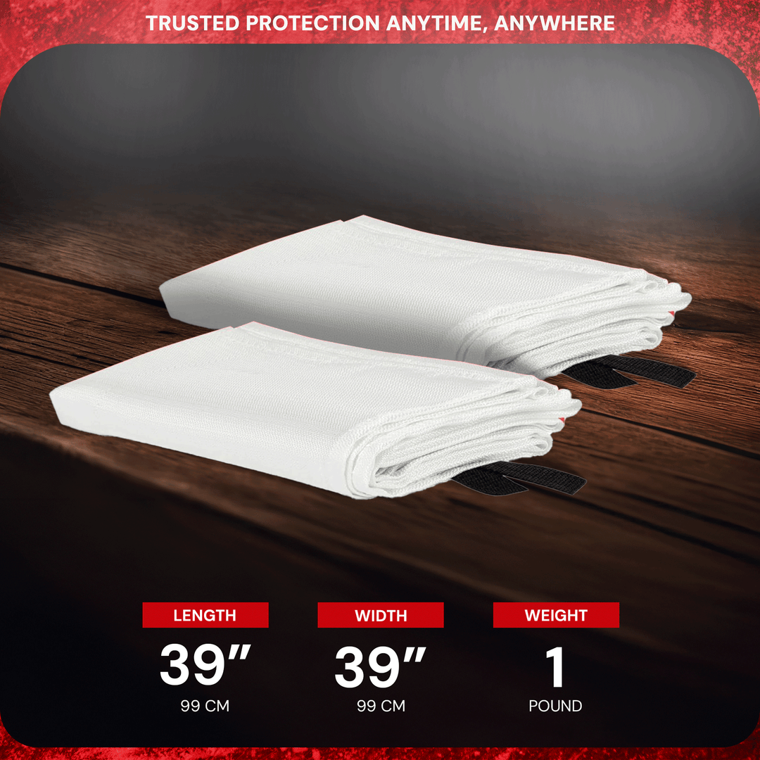 SupplyAID 2pk Emergency Fire blanket, Camping&Safety Supplies RRS-FSB(Open Box)