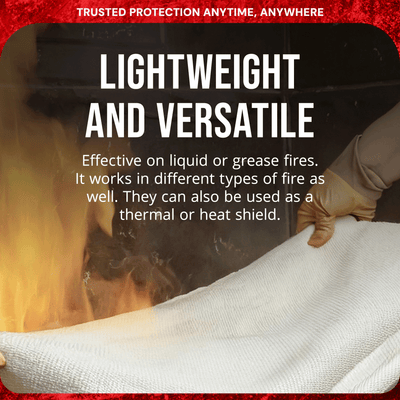 SupplyAID 12 Pack Emergency Fire Blanket for Camping and Safety Supplies, White