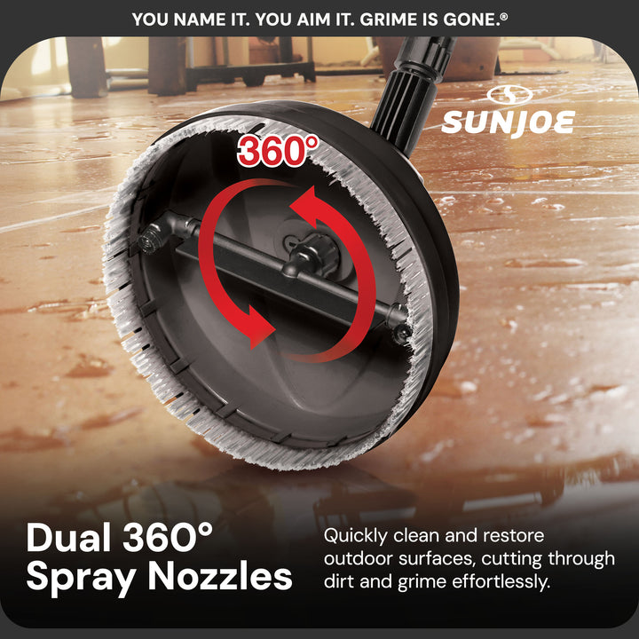 Sun Joe 10" Pressure Washer Attachment, Multi Surface, Green/Black (Open Box)