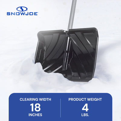ErgieShovel 18” Steel Snow Shovel, 34.5, Push Scoop Combination, Orange (Used)