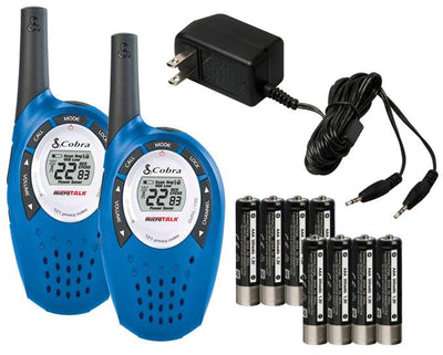 2 COBRA CXT237 MicroTalk 20 Mile FRS/GMRS 22 Channel Walkie Talkie 2-Way Radios