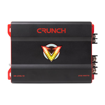 Crunch 2725W Mono block Subwoofer Car Audio Amp, Adjustable Crossover, Bass Knob - VMInnovations