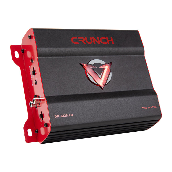 Crunch 3125W 2 Channel Subwoofer Car Audio Amplifier with Adjustable Crossovers