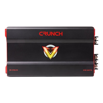 Crunch 3725W Monoblock Subwoofer Car Audio Amp, Adjustable Crossovers, Bass Knob - VMInnovations