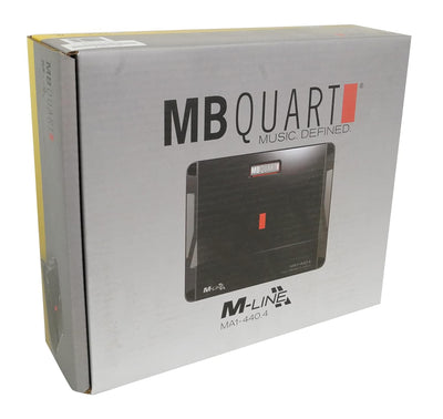 MB Quart 440 Watt 4 Channel Car Audio Amplifier Digital Class D MA1-440.4, Black - VMInnovations