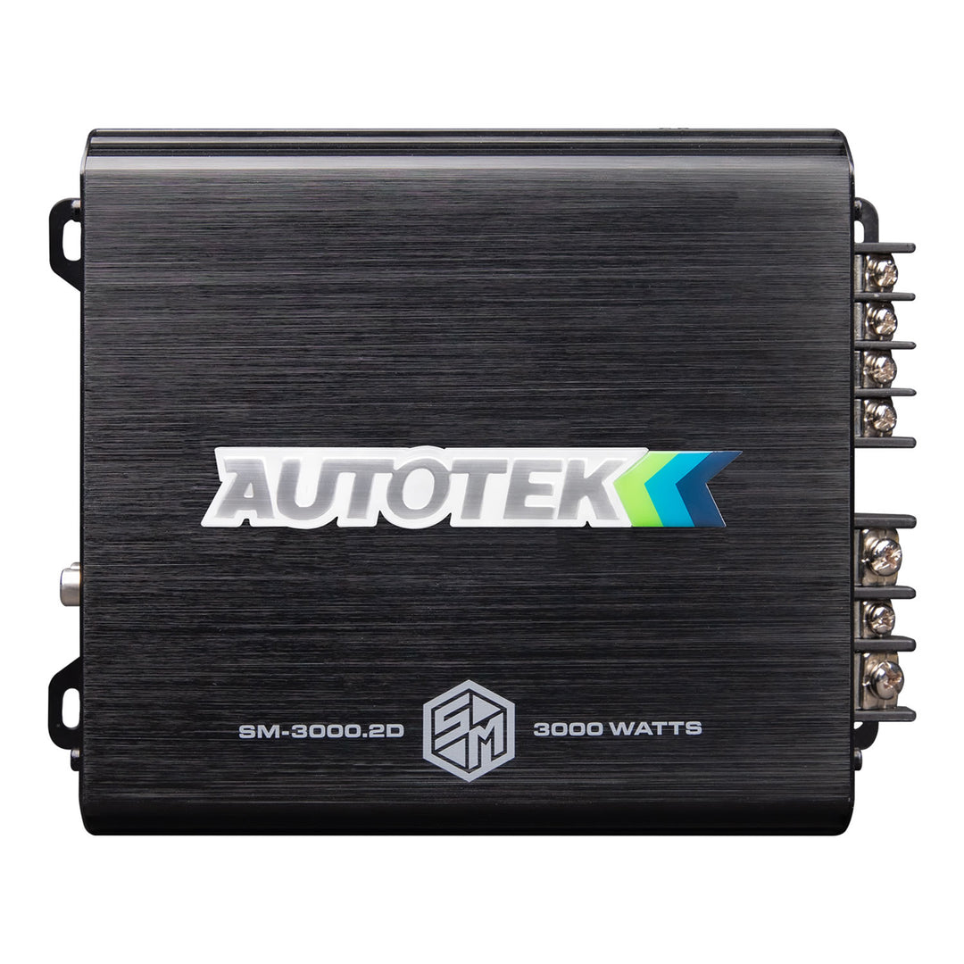 Autotek 3000 Watt 2 Channel Car Audio Amplifier Street Machine SM-3000.2D, Black