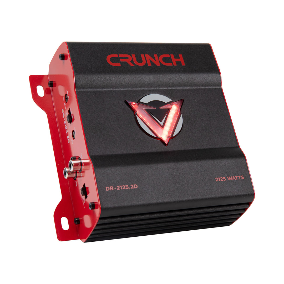 Crunch 2125W 2 Channel Subwoofer Car Audio Amplifier with Adjustable Crossovers