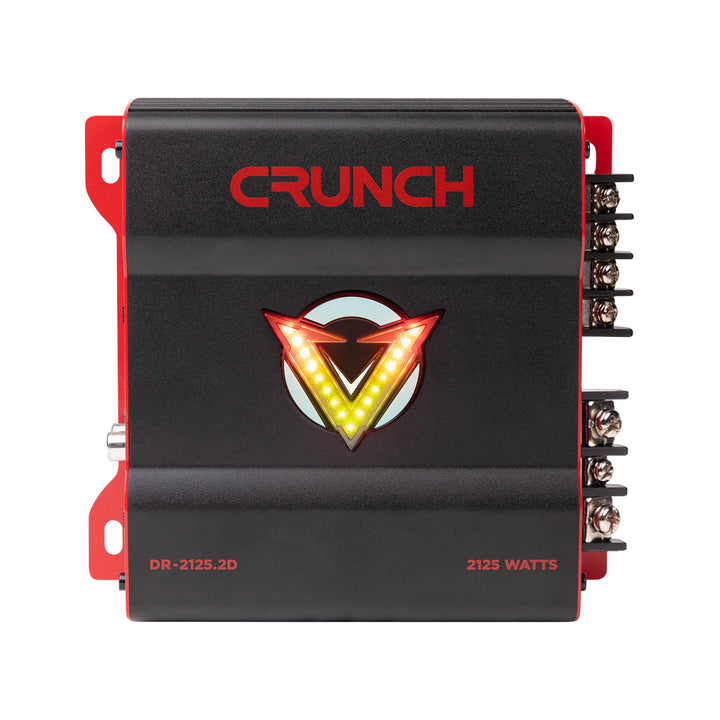 Crunch 2125W 2 Channel Subwoofer Car Audio Amplifier with Adjustable Crossovers