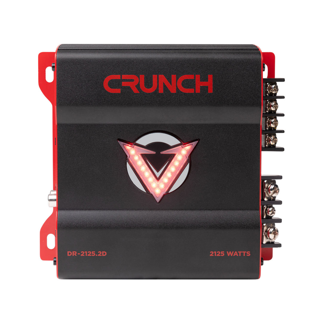 Crunch 2125W 2 Channel Subwoofer Car Audio Amplifier with Adjustable Crossovers