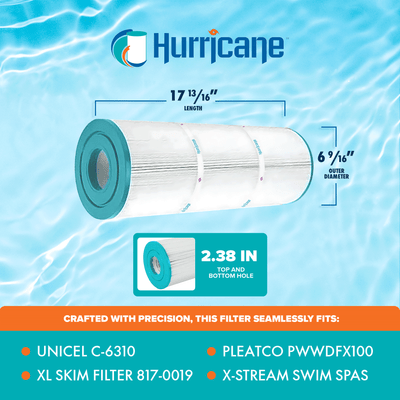 Hurricane Replacement Spa Filter Cartridge for Pleatco, Unicel C-6310 (Open Box) - VMInnovations