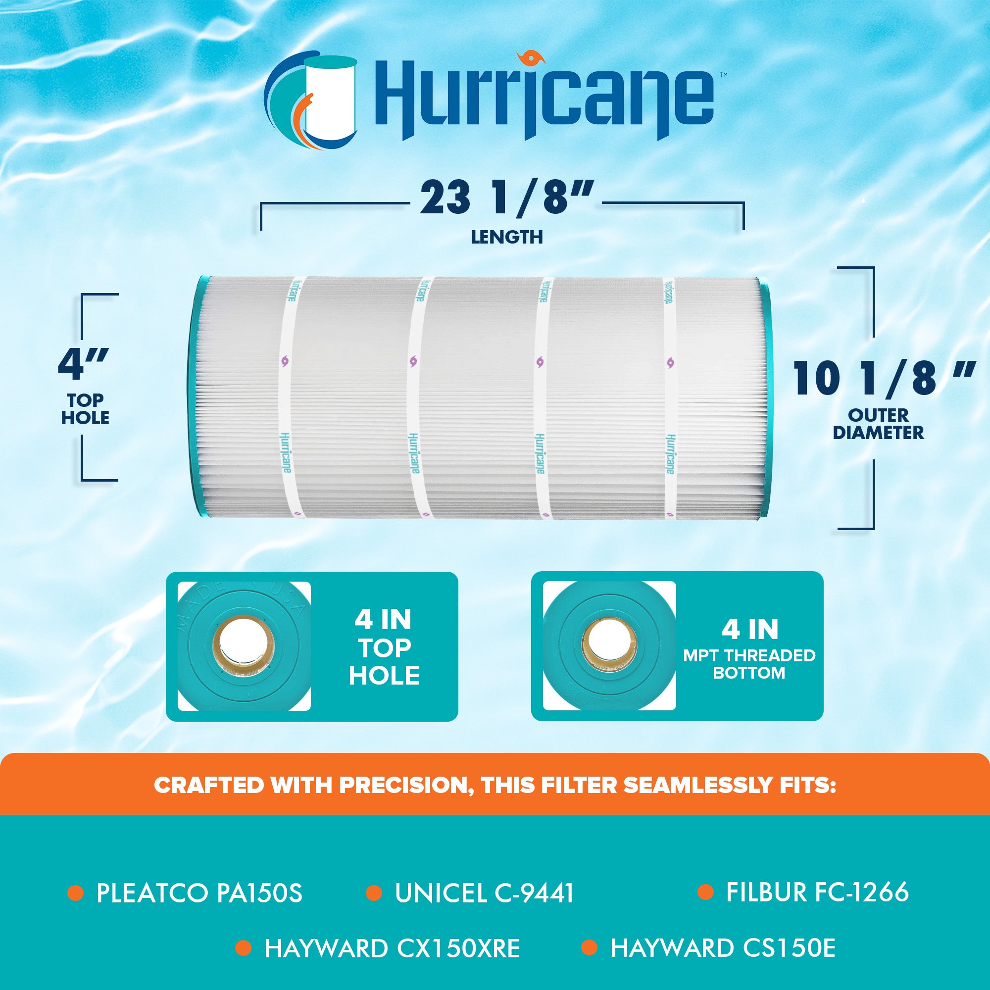 Hurricane Filters HF9441-01 Advanced Pool and Spa Filter Cartridge (Used) - VMInnovations