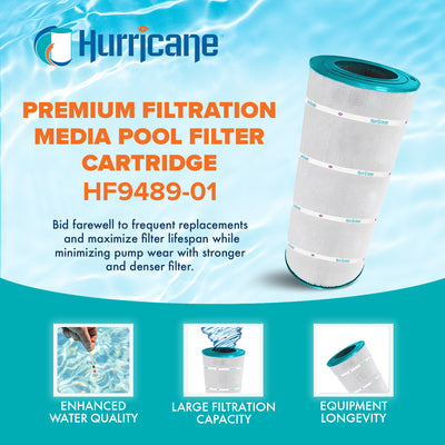 Hurricane Filters HF9489-01 Pool and Spa Cartridge Filter Replacement (Open Box) - VMInnovations