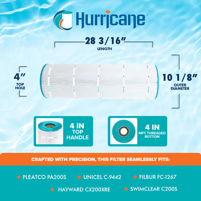 Hurricane Filters HF9442-01 Advanced Pool and Spa Cartridge Filter (Open Box) - VMInnovations