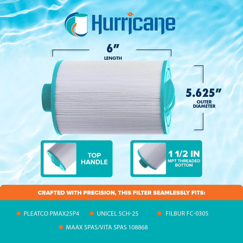 Hurricane Spa Filter Cartridge for Pleatco, Unicel, MAAX/Vita Spas (Open Box) - VMInnovations