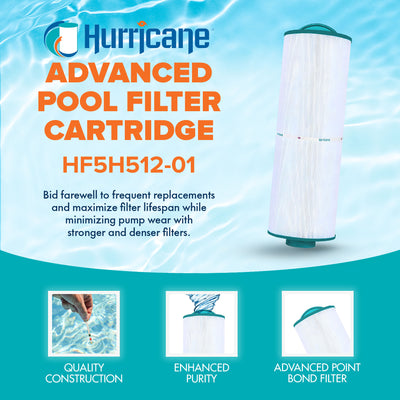 Hurricane Advanced Spa Filter Cartridge for Unicel 5CH-512 and Marquis(Open Box) - VMInnovations