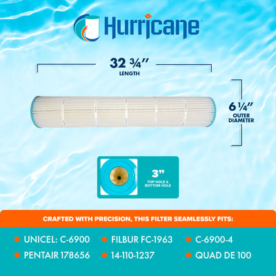 Hurricane Filters HF6900-01 DE Filter Cartridge Replacement for Pools and Spas - VMInnovations