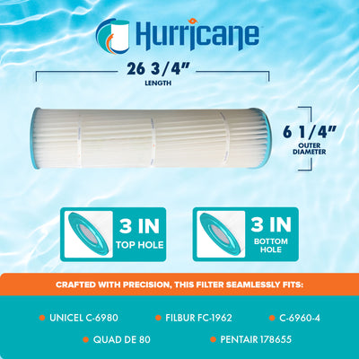 Hurricane Filters HF6980-01 DE Filter Cartridge Replacement (Open Box) - VMInnovations