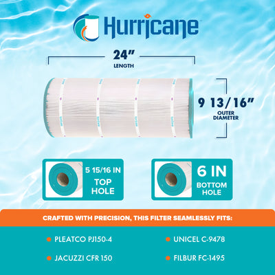 Hurricane Filters Advanced Pool and Spa Cartridge Filter Replacement (Open Box)